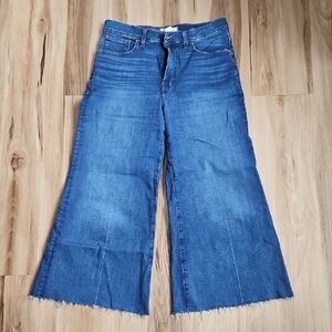 Madewell Flared Wide Leg Crop Jeans